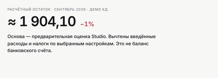 Пульт Monvilo, вкладка «Деньги» на демо-данных